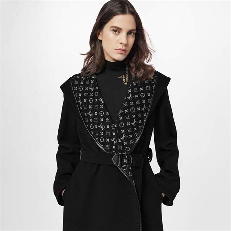 lv hooded wrap coat|louis vuitton long wrap coat.